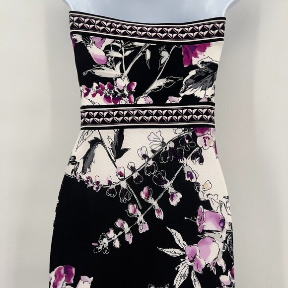 White House Black Market Women's Strapless Floral Print Maxi Dress - Picture 6 of 12